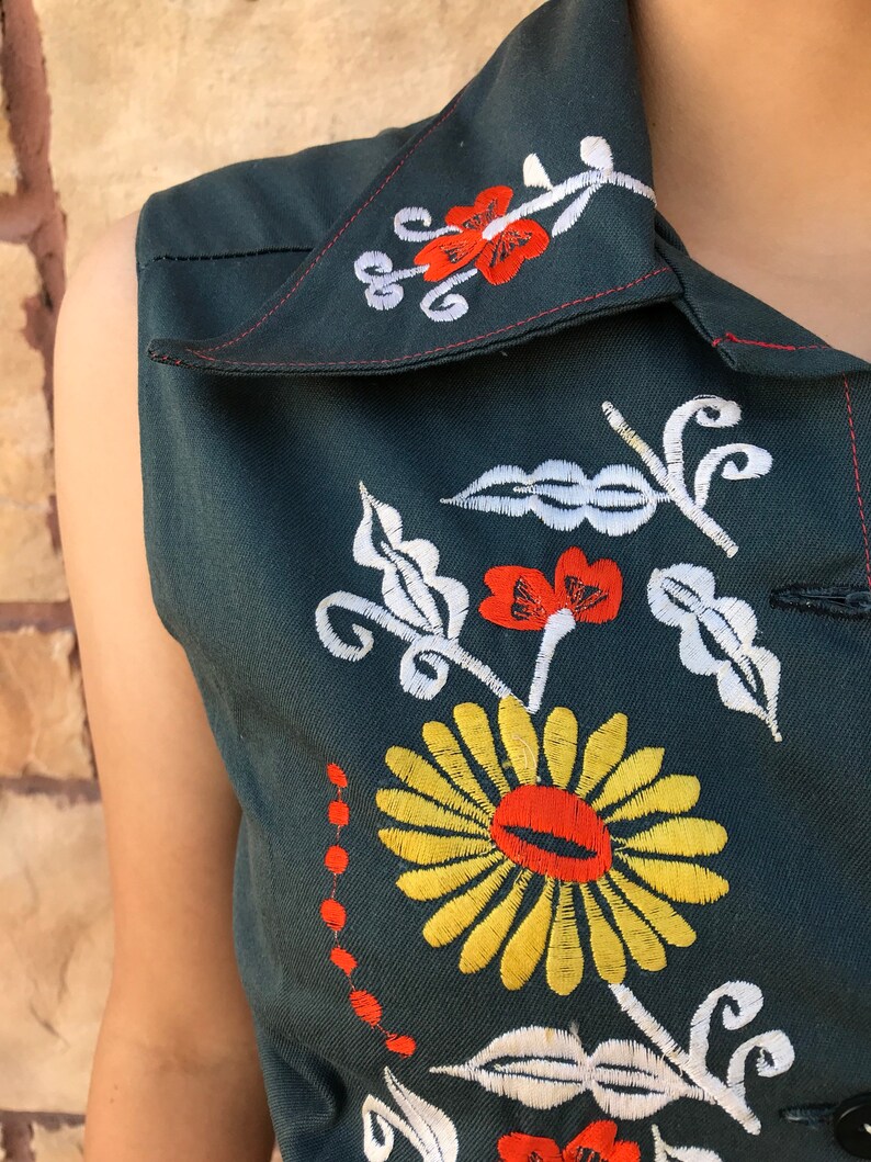 Mexican vest vintage 70/'s chaleco mexicana mexican party fiesta mexicano day of the dead cinco de mayo hippie boho bohemian cowgirl