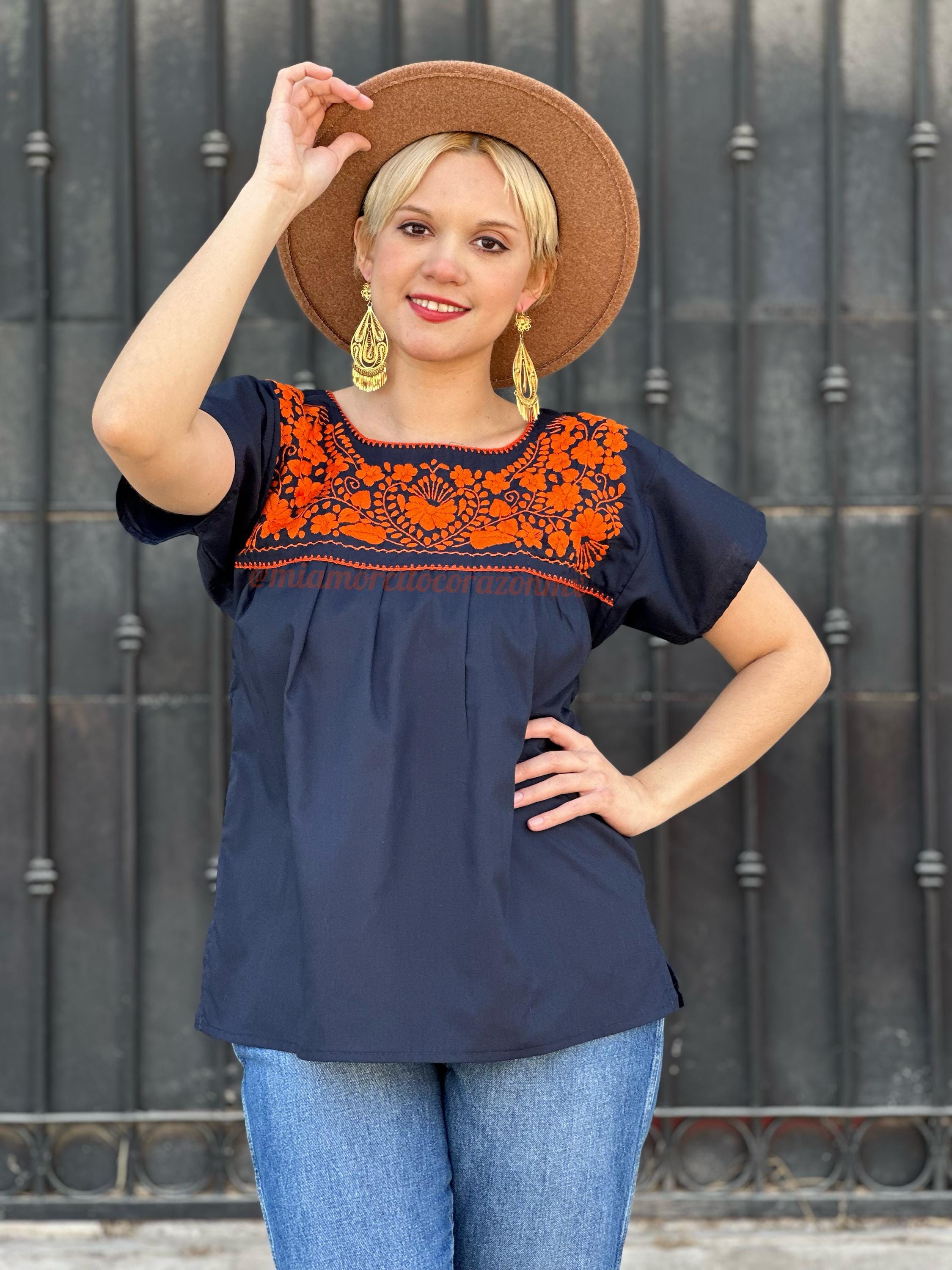 【Ameri VINTAGE】POWER SHOULDER BLOUSE Orange Multi Long Sleeve Off Shoulder Blouse X34164