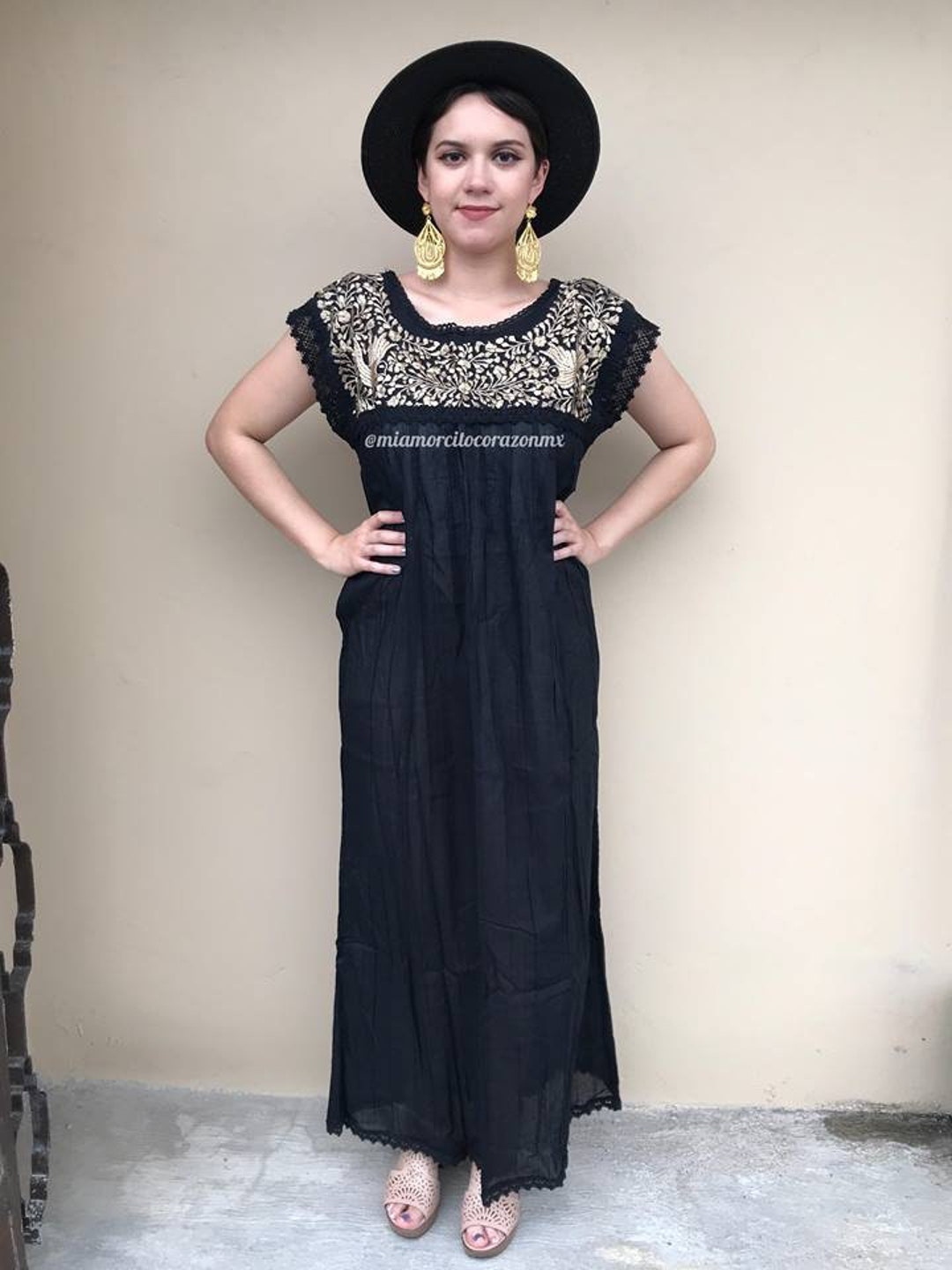 Black Embroidered Caqueiros Dress - Dress To main image 0