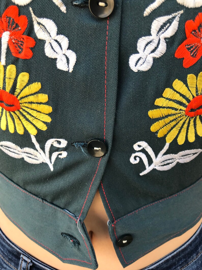 Mexican vest vintage 70/'s chaleco mexicana mexican party fiesta mexicano day of the dead cinco de mayo hippie boho bohemian cowgirl