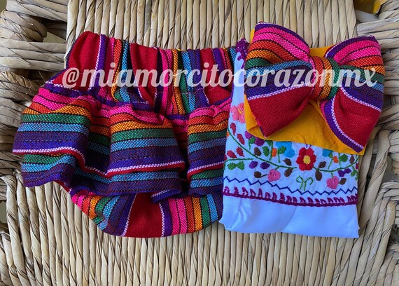 Uno fiesta colorful mexican bloomers floral embroidery top | Etsy