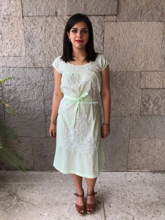 Mexican Dress Vintage 90 S Vestido Mexicano Mexican Party Etsy