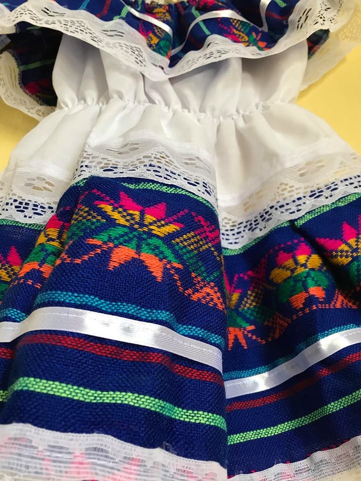 jewelry with blue dress Children's Vintage Sky Puebla Dress 8/10 y.o.  Idylwild