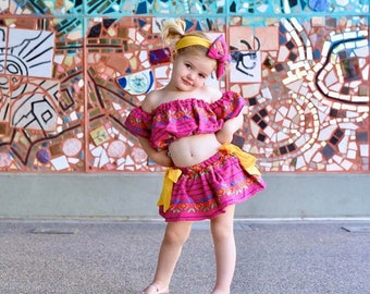 Uno fiesta baby outfit, serape skirted bloomers, cinco de mayo outfit, boho baby crop top, taco cake smash, concha birthday, first fiesta