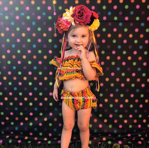 Girls Serape Ruffled Sleeve Top Girls Serape Ruffled Sleeve Top