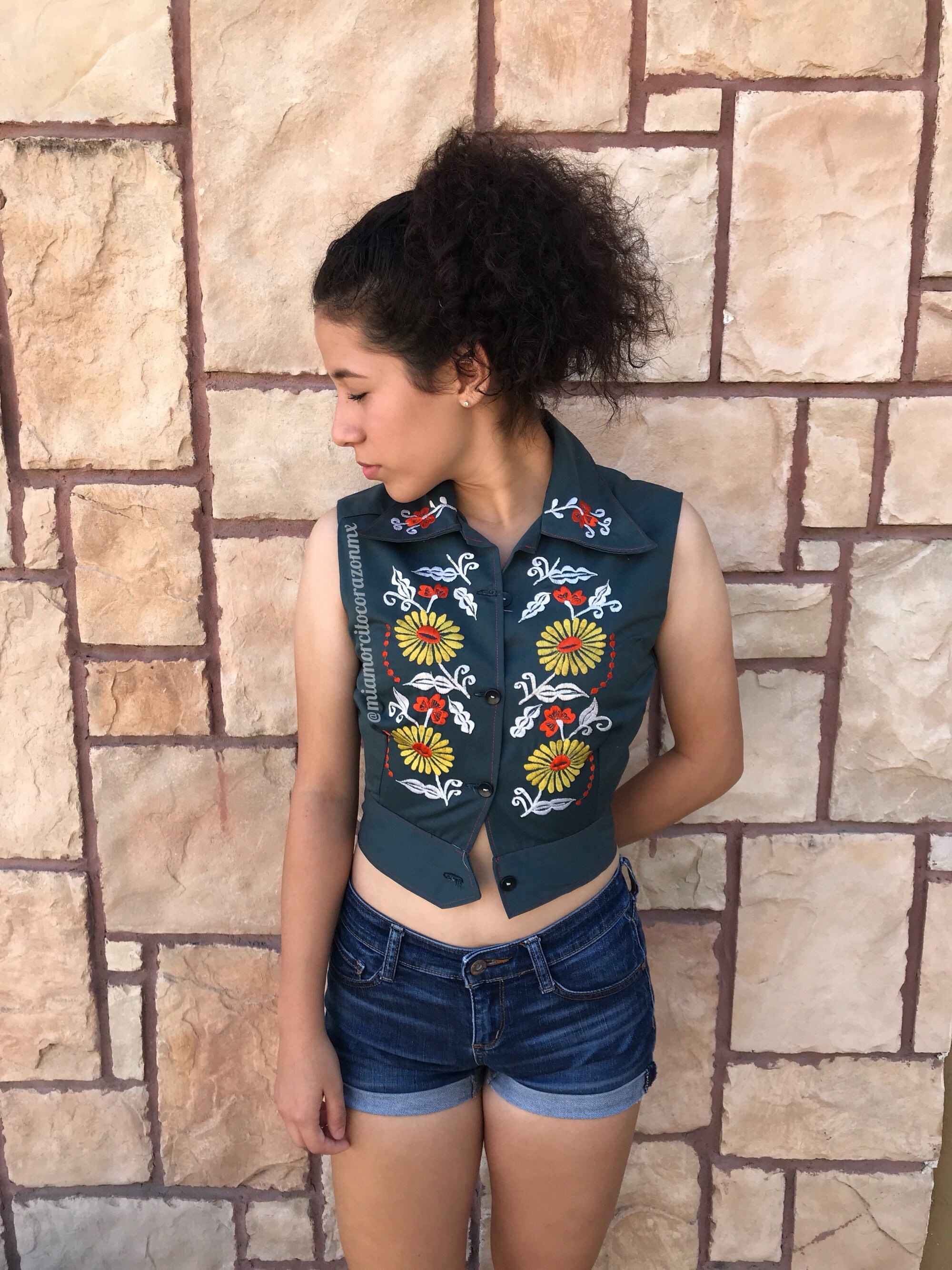 Mexican vest vintage 70's chaleco mexicana mexican party Etsy