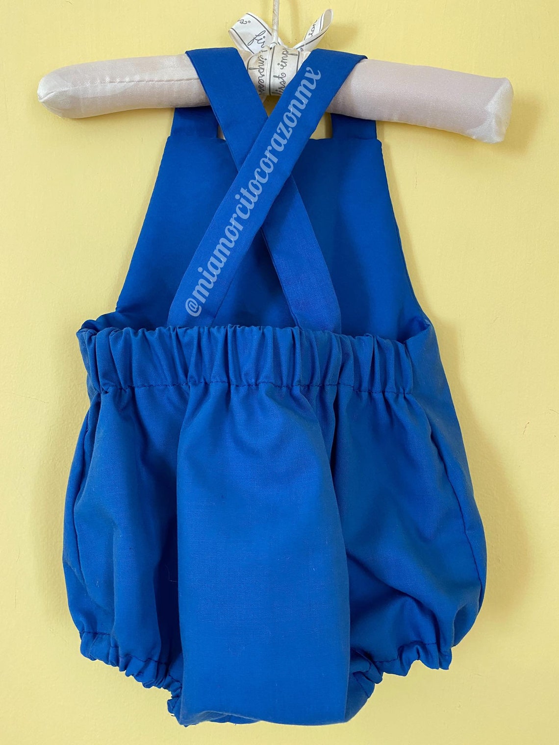 Electric blue summer baby sunsuit colorful embroidery mexican Etsy