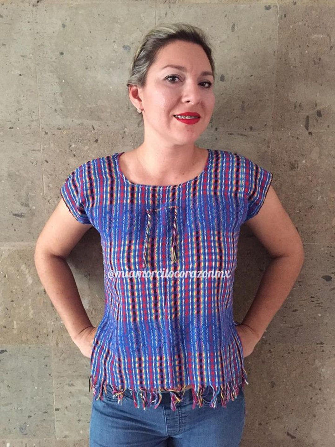 Camicetta Da Donna All'ingrosso Color Pietra Ricamata Blu Navy - 77942 - Foto 5