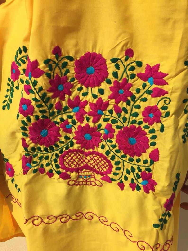 Womens Embroidered Dress Mexican Mini Tunic Cinco De Mayo | Etsy