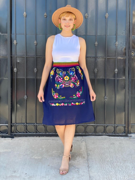 vintage mexican embroidery skirt - Gem