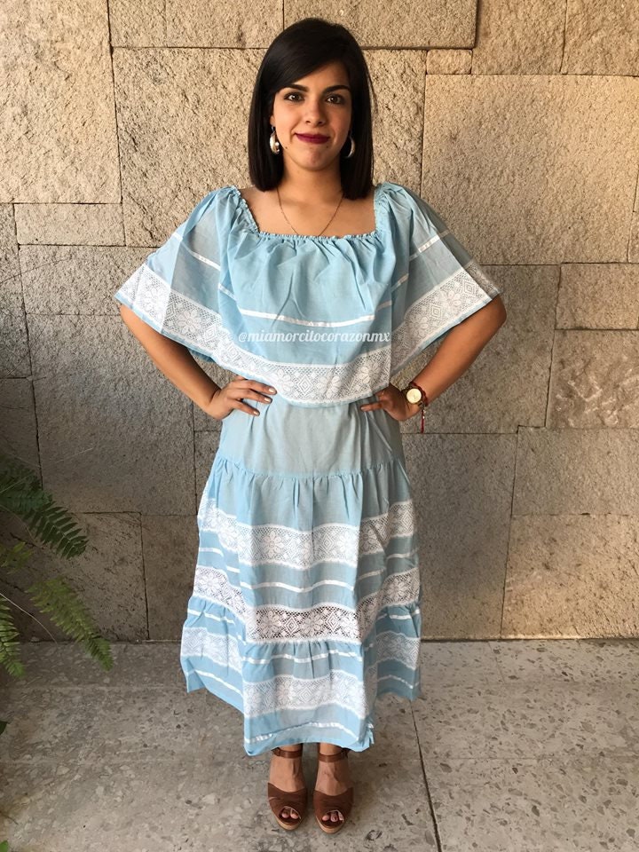 mexican bridal shower dress Vintage Floral Embroidered Mexican Dress, Bohemian Cotton Short Sleeve Tunic, Yucatan Sundress, Bridal Shower Gown, Short Ethnic Midi Dress