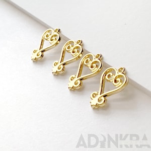 Conjunto de amuletos Sankofa chapados en oro de 10-18 quilates