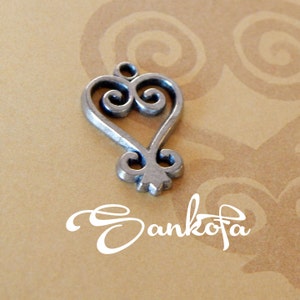 Set of 10 -Sankofa- Adinkra Pewter Charms