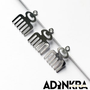 Set of 10 -Duafe- Adinkra .925 Silver Plated Charms