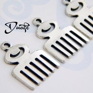 Set of 10 -Duafe- Adinkra Pewter Charms