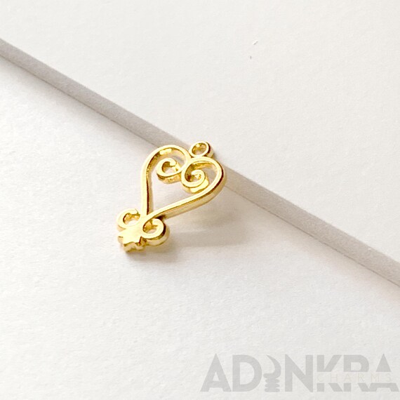 18K Gold Plated Sankofa Bird Adinkra Charm