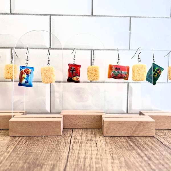 Ramen Noodle Dangle Earrings: Food-Themed Jewelry