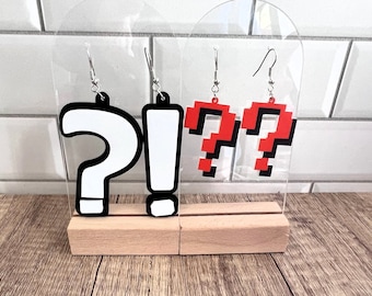 Pixelated Question Mark or Question Mark Exclamation Mark Gift - Gift for Gamer - Gift for Teacher
