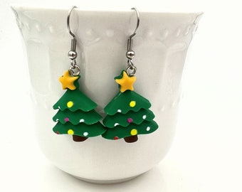 Christmas Tree Earrings Jewelry, Perfect match for an Ugly Christmas Sweater