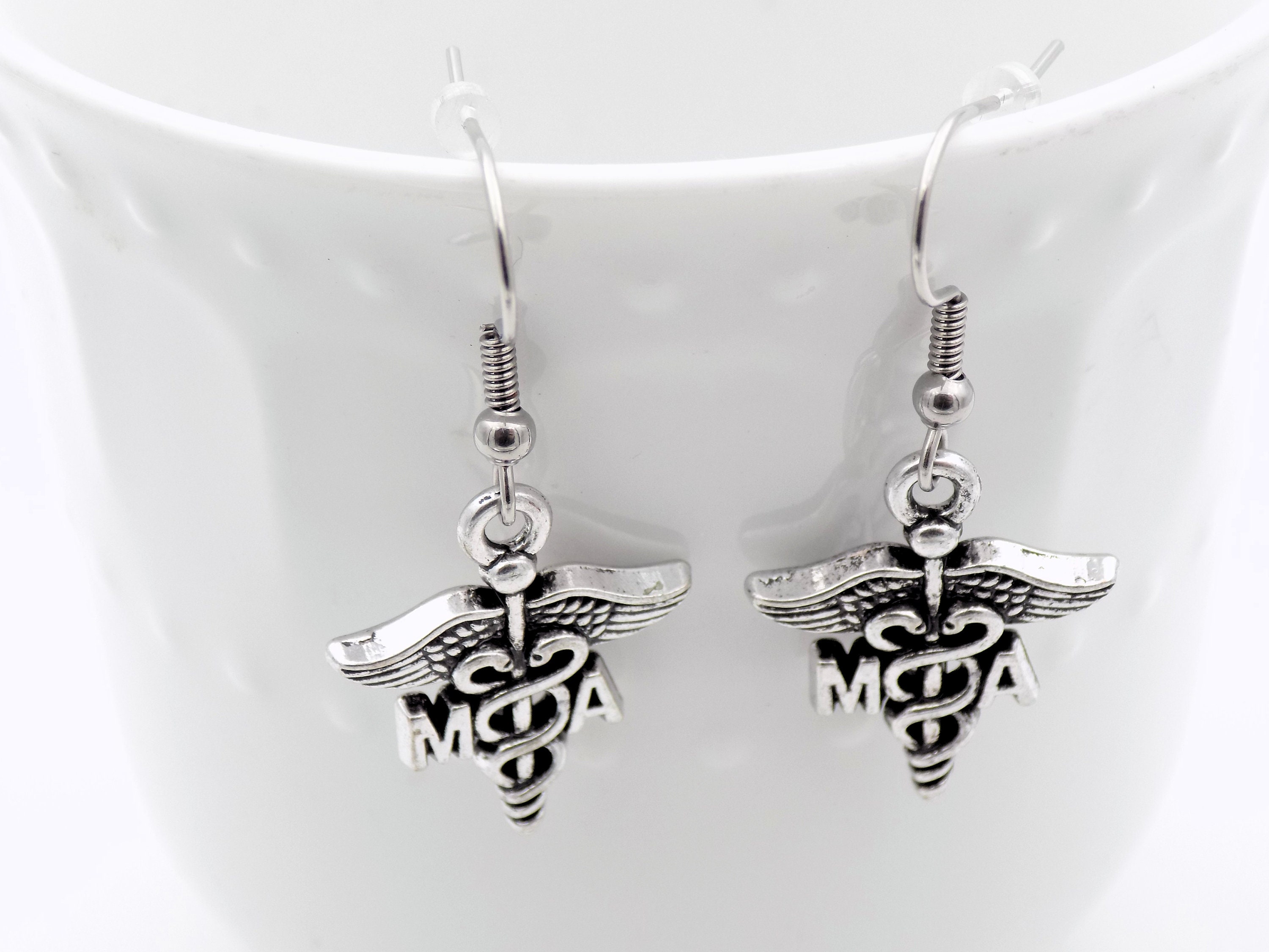 Medical Assistant Earrings hospital worker nursing school Etsy