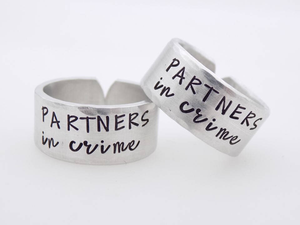 Couples Best Friends Matching Ring Set Adjustable Rings Etsy