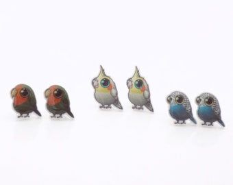 Choose your Bird Earrings - Parrot - Cockatiel - Parakeet