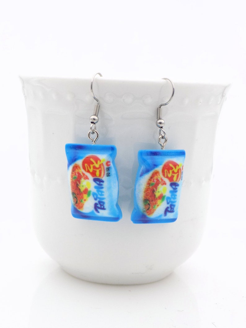 Tonkatsu Shio Ramen Soup themed gift for her- Miso Cup of Noodles Delicious looking food themed earrings Ramen Earrings Shoyu