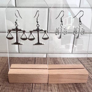 Scales of Justice - Gift for Lawyer Judge Paralegal Law student Stainless steel ear wires For Sale jewelry