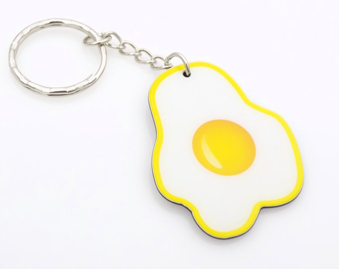 Fried Egg Keychain - Gift for Baker, Cook, Breakfast Lover, Food lover gift