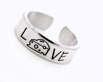 For the love of cheese - Cheese Lovers Gift - I love cheese, funny Anti Valentine's Day Gift for her or him
