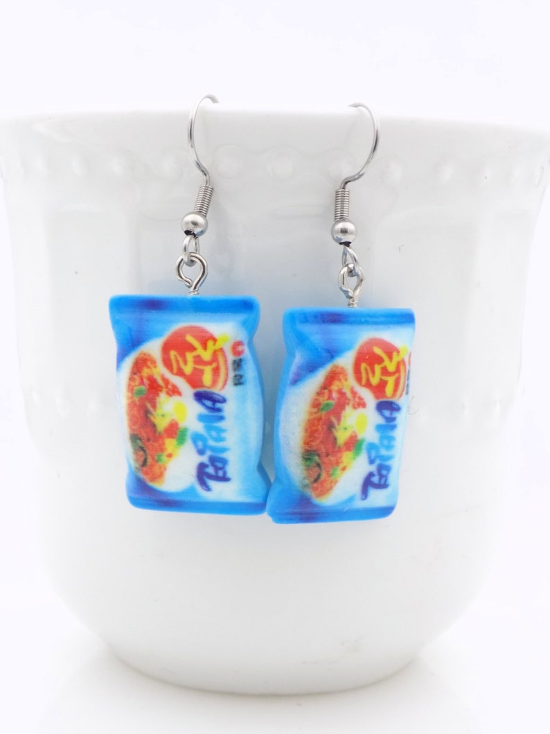 Tonkatsu Shio Ramen Soup themed gift for her- Miso Cup of Noodles Delicious looking food themed earrings Ramen Earrings Shoyu