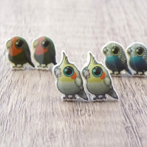 Choose your Bird Earrings - Parrot - Cockatiel - Parakeet