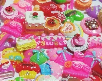 Dessert Cake Cupcake Resin Flatback Cabochons Lot 10 PCS