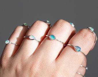 Dainty Opal Ring, Ethiopian Opal Ring