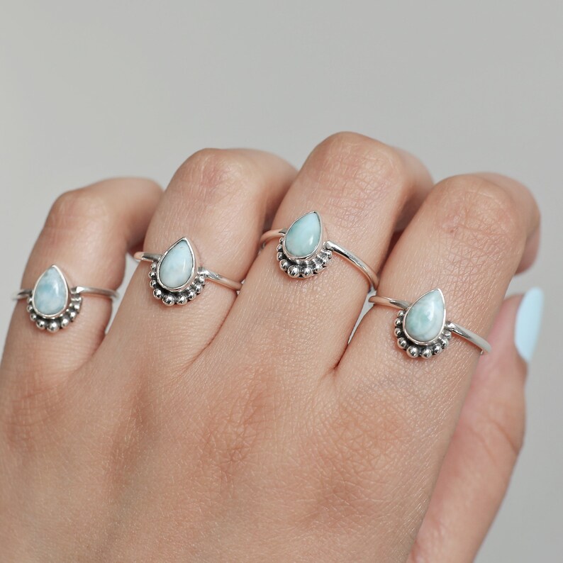 Kettenanhänger Larimar Tropfen-Anhänger 10,53 Ct Aus 925