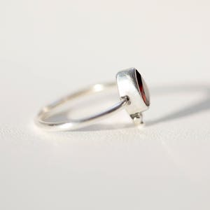 Dainty Garnet Ring, Birthstone Stacking Ring image 9