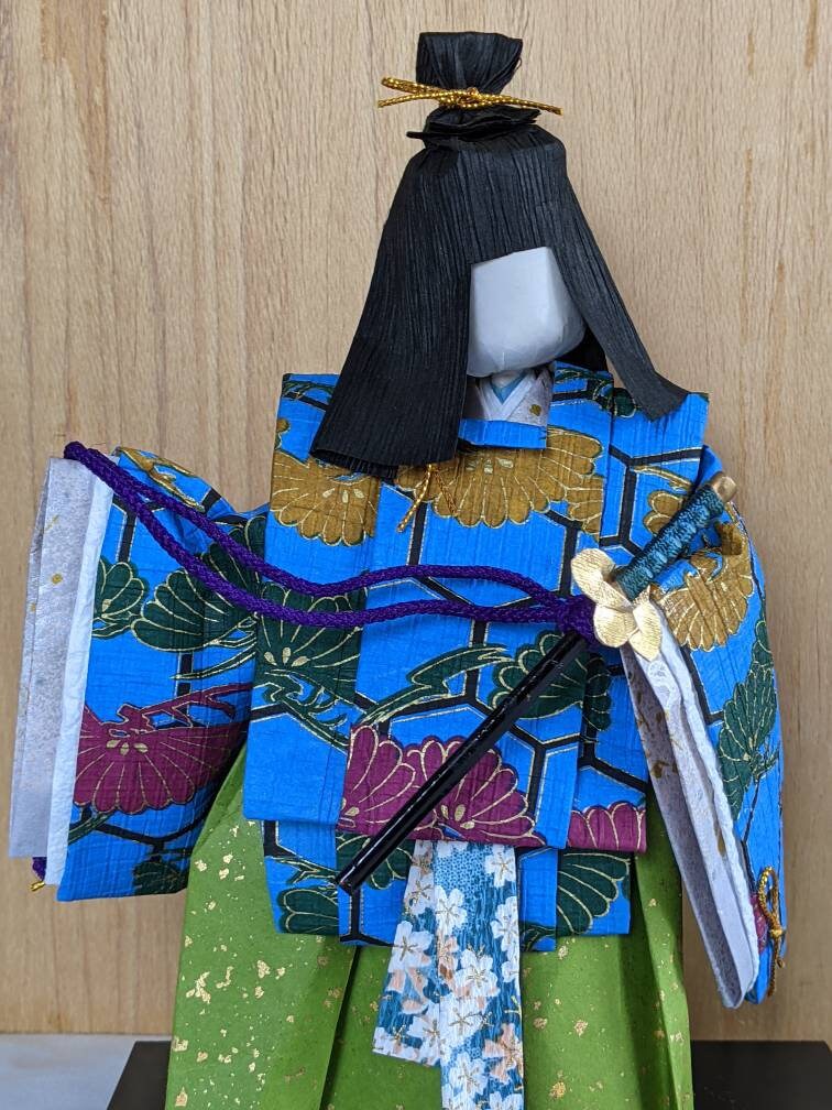 Boy Samurai doll made of chrimen paper Etsy