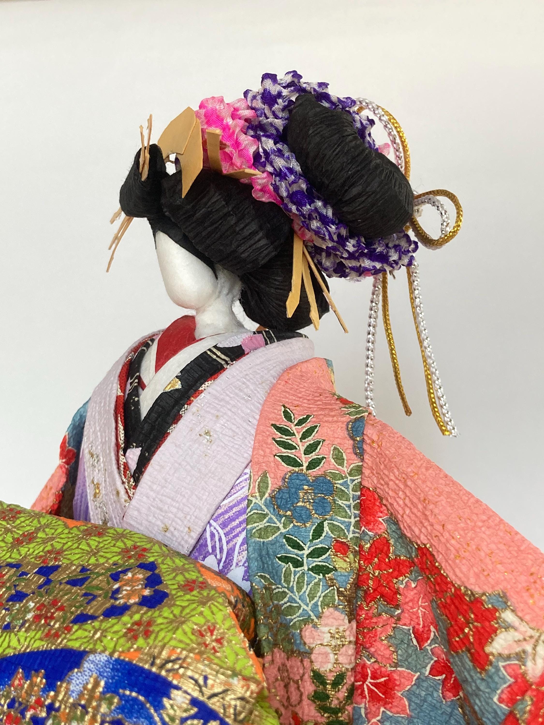 花魁 花魁 japanese courtesan doll (made of vintage Japanese paper