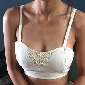 Damen Dessous BH, Vintage Spitze, viktorianischer Bralette, viktorianische Unterwäsche, viktorianische Dessous, Vintage Dessous, Bio Bralette, Bio BH with antique lace