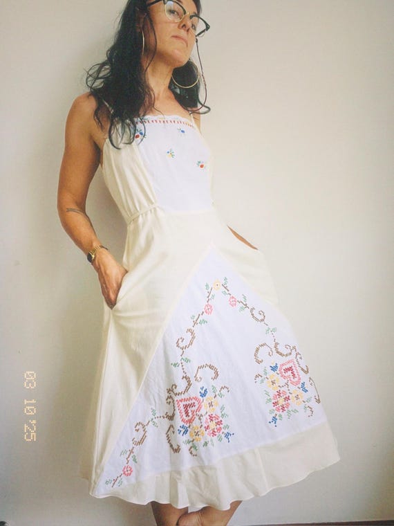 white christmas dresses The Pinafore Dress in Vintage Indigo main image 1