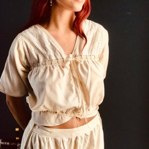 Women&#39;s corset cover, Victorian corset, Victorian Underwear, Organic Cotton Lingerie, Organic pajamas, Victorian Design, Lace Corset Cover