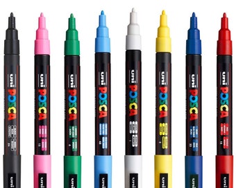 Marcadores de pintura acrílica Posca - Tamaño PC3MR - Fino - Ideal para pintar sobre todo, incluso telas - Se venden por separado - Selección de excelentes colores