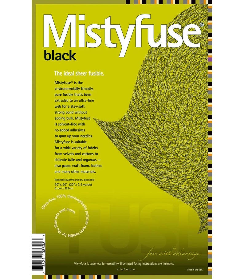 Misty Fuse sheer fusible web - iron on interfacing - for applique, collage and textile art - fine enough for sheer and silk fabrics image 5