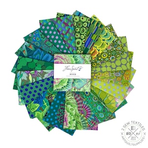 Kaffe Fassett Collective - Classics Collection 5&quot; Charm square Pack - MEADOW - FB6CPGP - 42 pieces quilting fabric