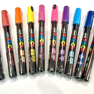 Posca Acrylic Paint Pens - PC1MR - Ultra fine - Great for painting on everything including fabric - sold individually choice of great colors