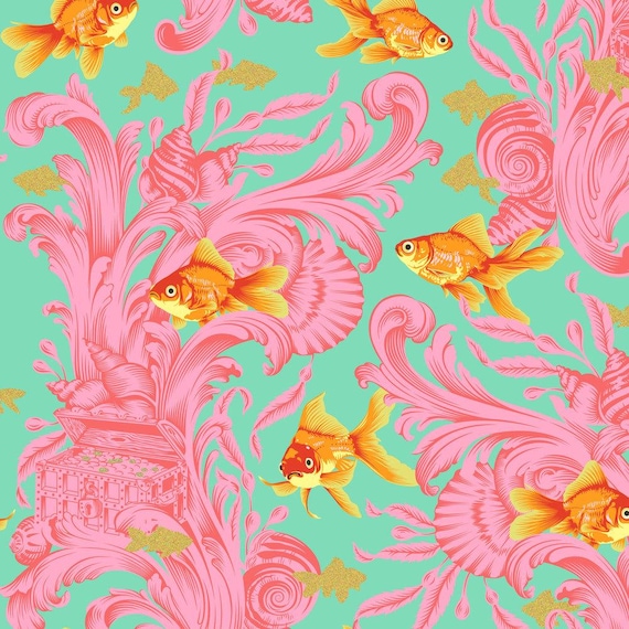 Besties Daisy Chain Bluebell - Tula Pink - PER QUARTER METRE Besties Daisy Chain Bluebell - Tula Pink - PER QUARTER METRE