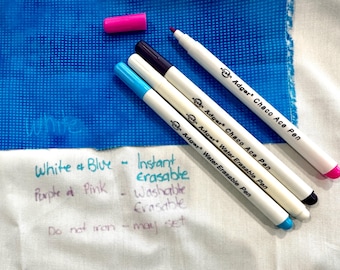 Water Soluble Fabric Marker Set: Adger Chaco Erasable Pens