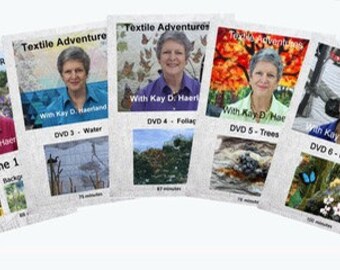Art Quilt 6 DVD set. Kay Haerland's Textile Art Series. Great Stocking Filler. Award winning tutor Create great nature inspired art quilts
