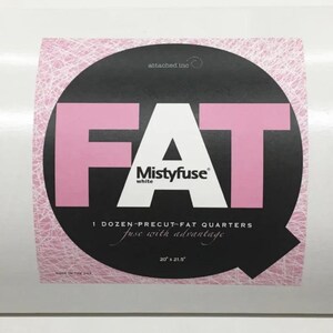 Misty Fuse sheer fusible web - iron on interfacing - for applique, collage and textile art - fine enough for sheer and silk fabrics "Bakers" Dozen Mistyfuse Fat Quarters Pack