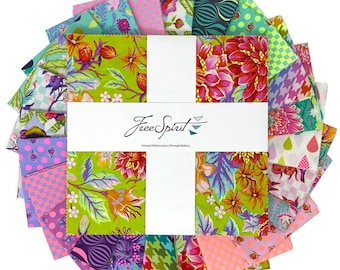 UNTAMED - Tula Pink - Fabric Collection - 10" Charm - Layer Cake - 42 pieces